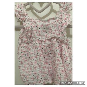 Charming Pink Bow Kids Casual Dress